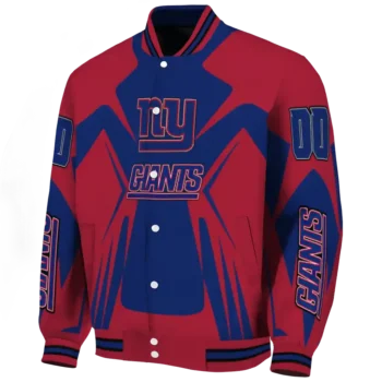 customized new york giants spider mark blue red crocs varsity jacket best selling