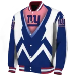 customized new york giants v stripes blue white varsity jacket best selling