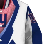 customized new york giants v stripes blue white varsity jacket best selling