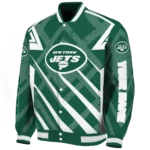 customized new york jets chevron angles green varsity jacket best selling