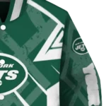 customized new york jets chevron angles green varsity jacket best selling