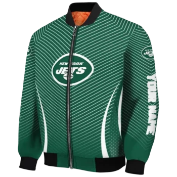 customized new york jets chevron arrow green bomber jacket best selling