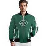 customized new york jets chevron arrow green bomber jacket best selling