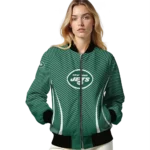 customized new york jets chevron arrow green bomber jacket best selling