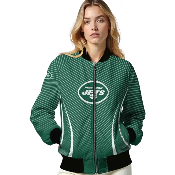 customized new york jets chevron arrow green bomber jacket latest model