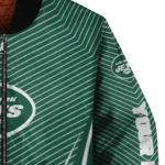 customized new york jets chevron arrow green bomber jacket best selling