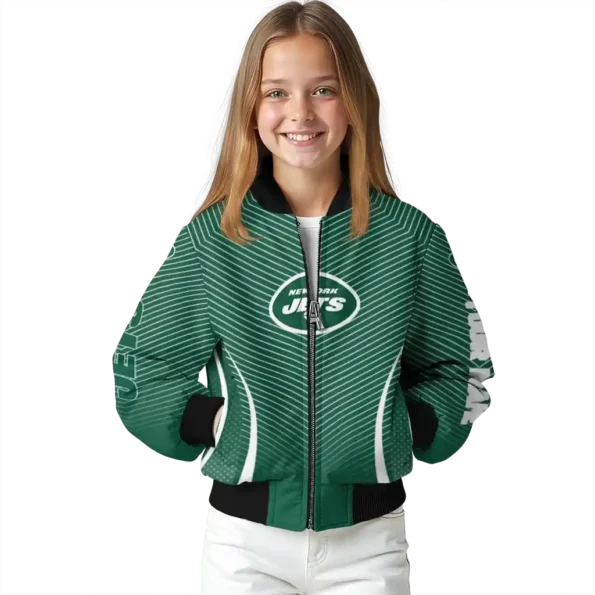 customized new york jets chevron arrow green bomber jacket top rated