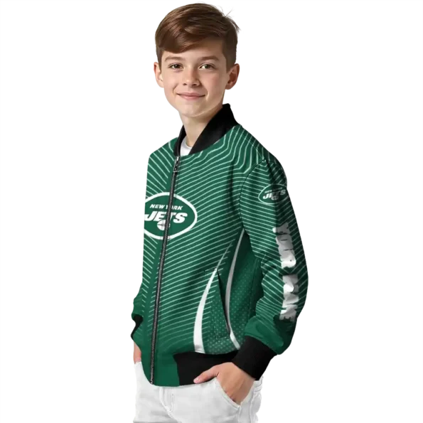customized new york jets chevron arrow green bomber jacket trendy