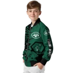 customized new york jets hexagon cluster green black bomber jacket best selling