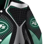 customized new york jets mesh chest black crocs black varsity jacket best selling
