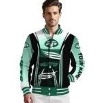 customized new york jets mesh effect green black varsity jacket best selling