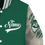 customized new york jets razorback outline green nude varsity jacket best selling