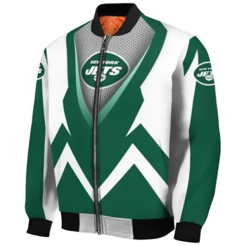 customized new york jets v stripes green white bomber jacket best selling