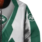 customized new york jets v stripes green white bomber jacket best selling