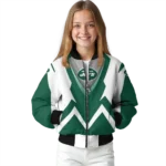 customized new york jets v stripes green white bomber jacket best selling
