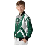 customized new york jets v stripes green white bomber jacket best selling
