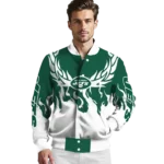 customized new york jets winged blaze green white varsity jacket best selling