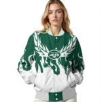 customized new york jets winged blaze green white varsity jacket best selling
