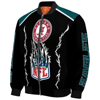customized philadelphia eagles claw blood green black bomber jacket best selling