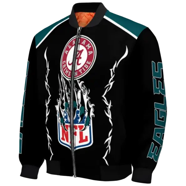 customized philadelphia eagles claw blood green black bomber jacket best selling