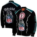 customized philadelphia eagles claw blood green black bomber jacket best selling