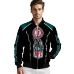 customized philadelphia eagles claw blood green black bomber jacket best selling