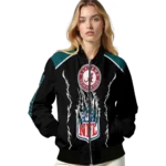 customized philadelphia eagles claw blood green black bomber jacket best selling