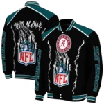 customized philadelphia eagles claw blood green black varsity jacket best selling
