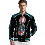 customized philadelphia eagles claw blood green black varsity jacket best selling