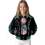 customized philadelphia eagles claw blood green black varsity jacket best selling