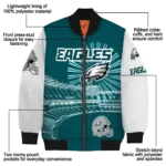 customized philadelphia eagles ferris arena green white bomber jacket best selling