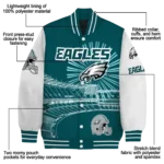 customized philadelphia eagles ferris arena green white varsity jacket best selling