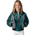 customized philadelphia eagles power plate green bomber jacket best selling