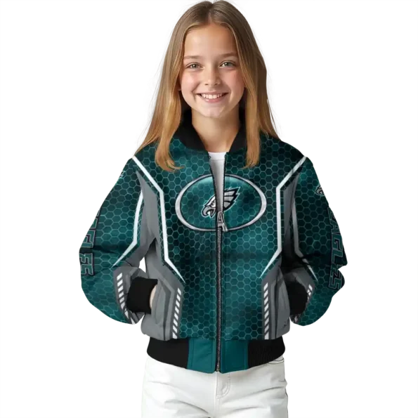customized philadelphia eagles power plate green bomber jacket top rated