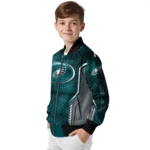 customized philadelphia eagles power plate green bomber jacket best selling
