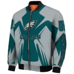 customized philadelphia eagles spider mark green grey crocs bomber jacket best selling