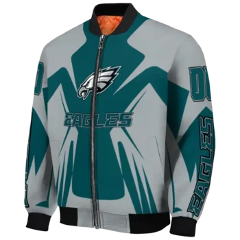 customized philadelphia eagles spider mark green grey crocs bomber jacket best selling