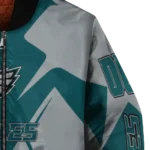 customized philadelphia eagles spider mark green grey crocs bomber jacket best selling