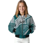 customized philadelphia eagles star burst green bomber jacket best selling