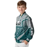customized philadelphia eagles star burst green varsity jacket best selling