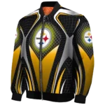customized pittsburgh steelers mesh chest black crocs black bomber jacket best selling