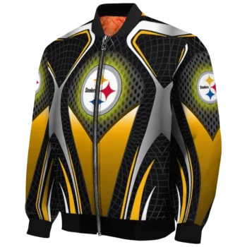customized pittsburgh steelers mesh chest black crocs black bomber jacket best selling