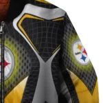 customized pittsburgh steelers mesh chest black crocs black bomber jacket best selling