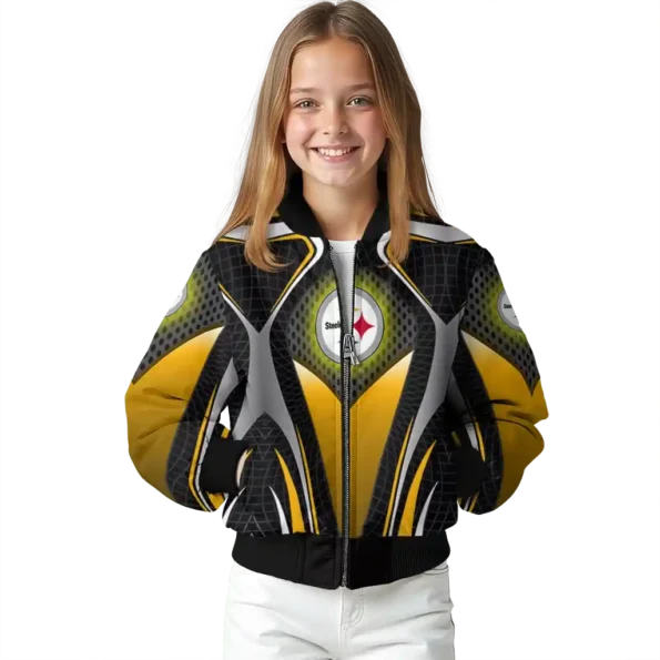 customized pittsburgh steelers mesh chest black crocs black bomber jacket top rated