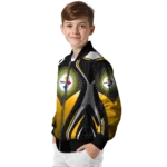 customized pittsburgh steelers mesh chest black crocs black bomber jacket best selling