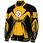 customized pittsburgh steelers spider mark gold black crocs varsity jacket best selling