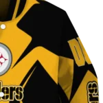 customized pittsburgh steelers spider mark gold black crocs varsity jacket best selling
