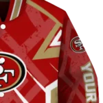 customized san francisco 49ers chevron angles red varsity jacket best selling