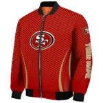 customized san francisco 49ers chevron arrow red bomber jacket best selling