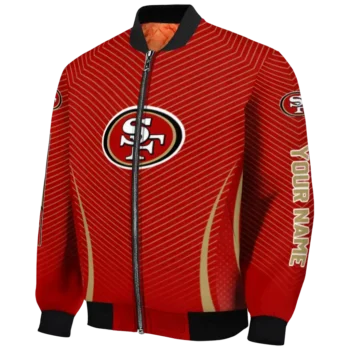 customized san francisco 49ers chevron arrow red bomber jacket best selling